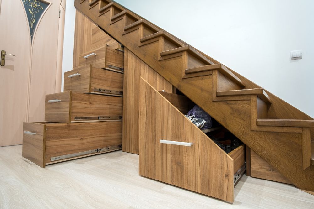 Stairs with storage Underneath