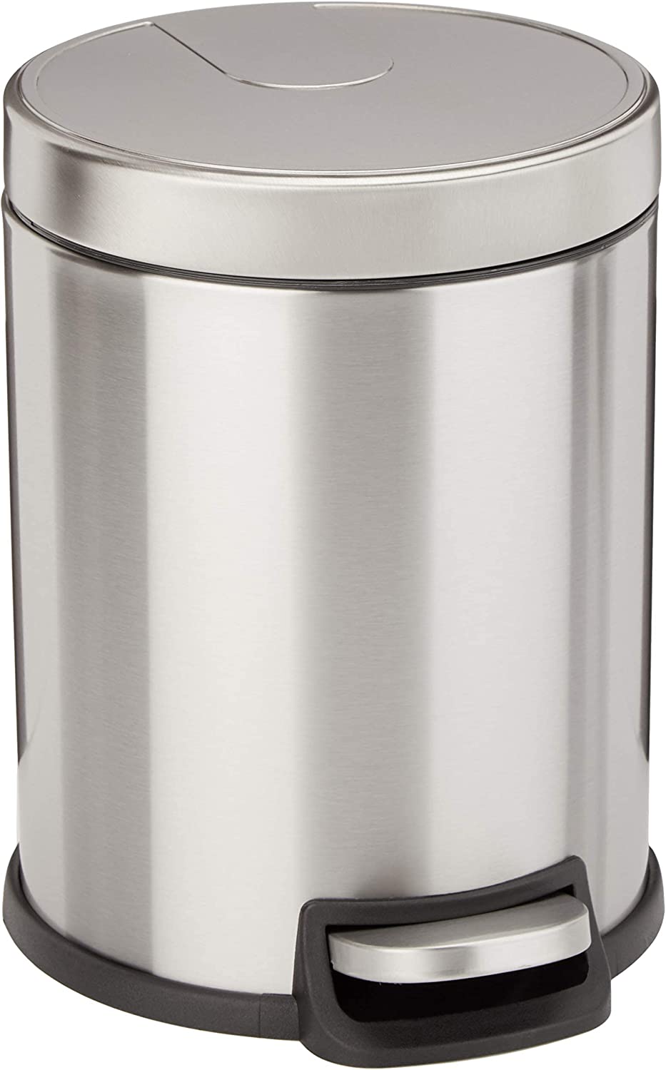 Amazon Basics Round Cylindrical Soft-Close Trash Can with Foot Pedal