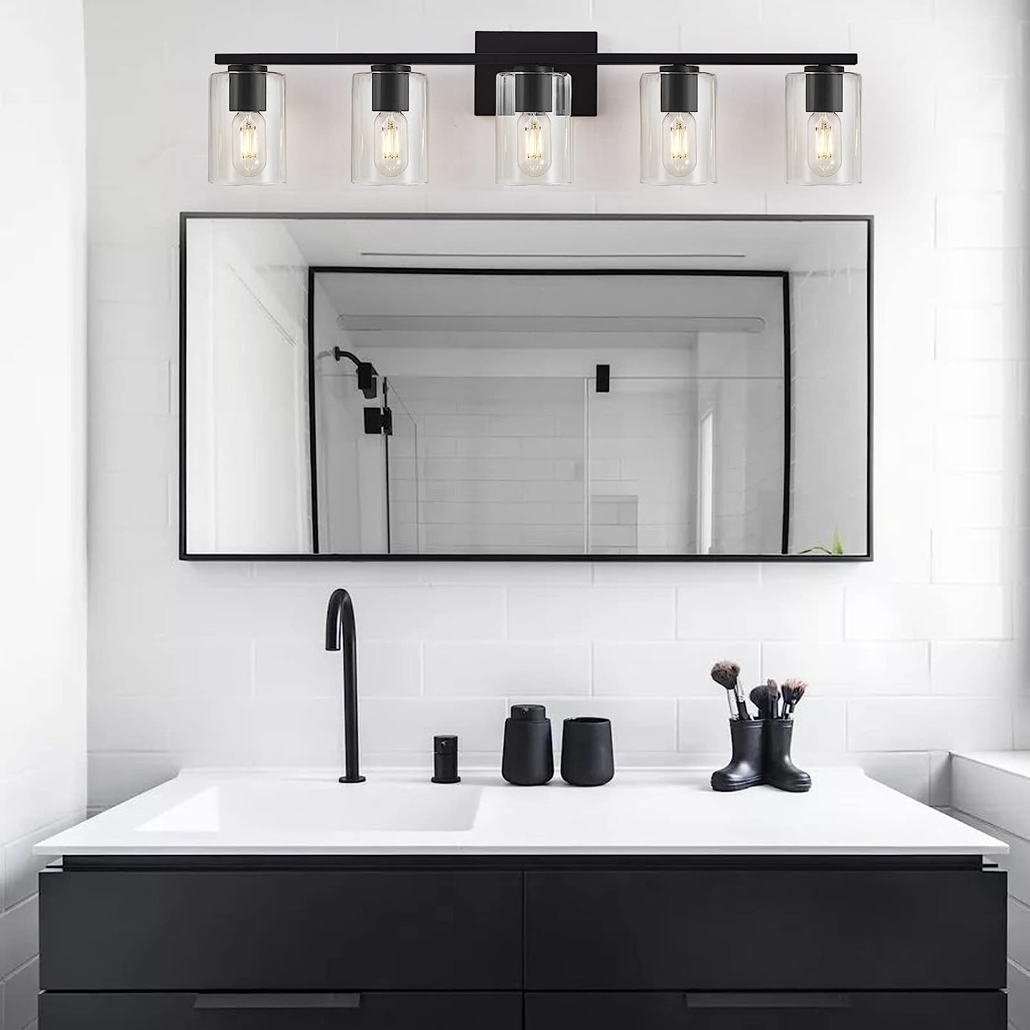 DRNANLIT 5-Light Bathroom Light Over Mirror
