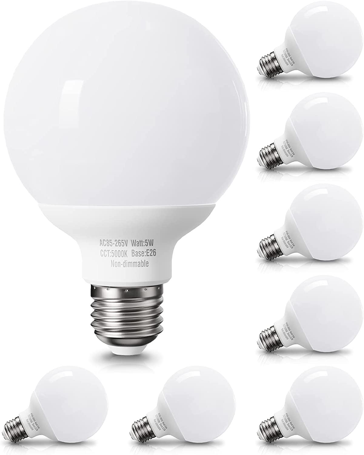 Pazetiv Daylight LED Globe Light Bulbs
