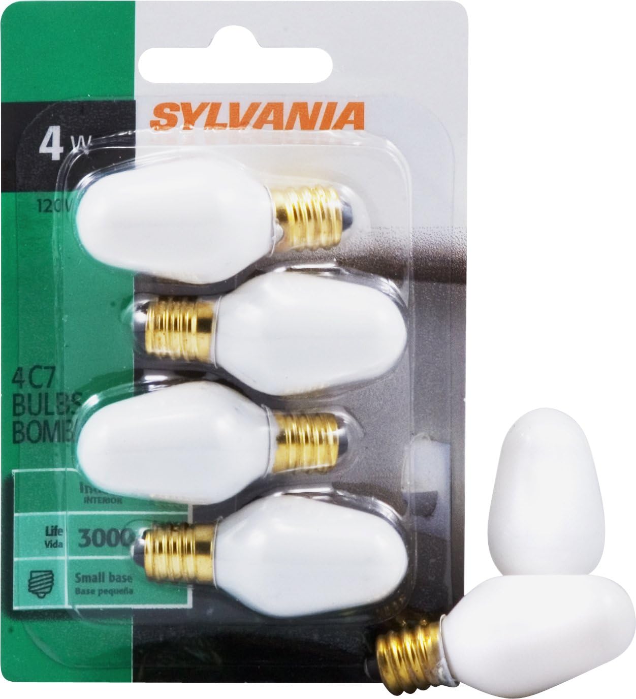 SYLVANIA Incandescent 4W C7 Night Light Bulb